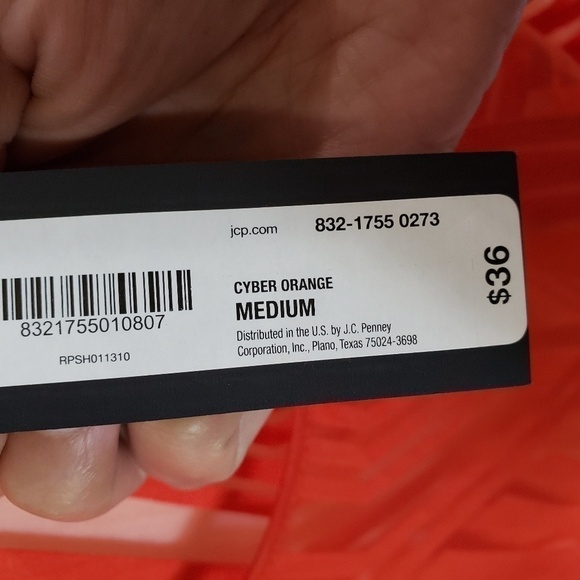 WORTHINGTON Orange Overlay Tank Size M NWT - Picture 5 of 6